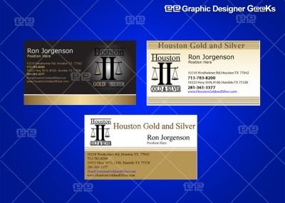 Graphic Designer Geeks | Business Cards and Stationary | Houston Gold and Silver