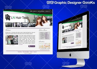 Graphic Designer Geeks | Landing Pages | LN Hair Tech Website