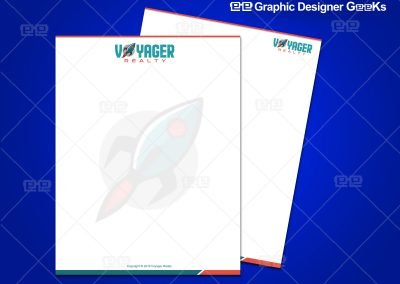 Graphic Designer Geeks | Business Cards and Stationary | Voyager Realty Stationary