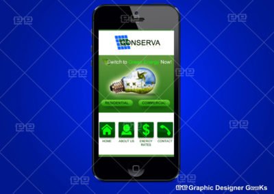 Graphic Designer Geeks | Custom Mobile Website | Conserva