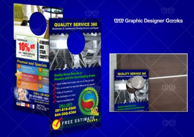 Graphic Designer Geeks | Brochure and Door Hangers | Quality-Service-360