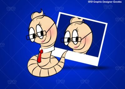 Graphic Designer Geeks | Brand Avatars and Mascots | Avatar - Lucy The Worm