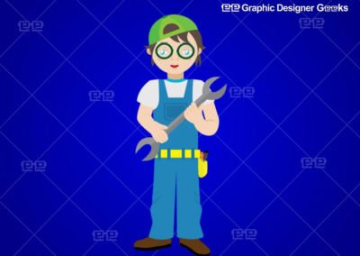 Graphic Designer Geeks | Brand Avatars and Mascots | Avatar - Maintenance Geek