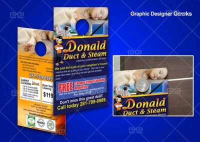 Graphic Designer Geeks | Brochure and Door Hangers | Donald-Duct