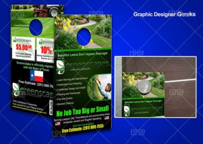 Graphic Designer Geeks | Brochure and Door Hangers | Greenscapes
