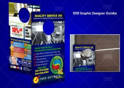 Graphic Designer Geeks | Brochure and Door Hangers | Quality Service 360