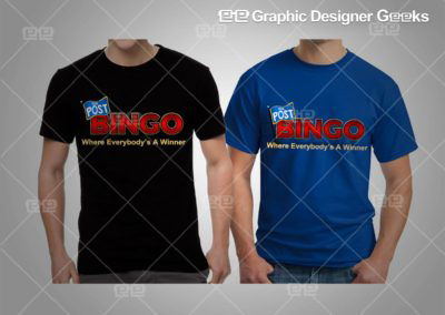 Graphic Designer Geeks | Swag | The Post Bingo Custom Shirt Design