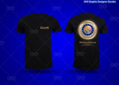Graphic Designer Geeks | Swag | Custom Print Design on Black Shirts